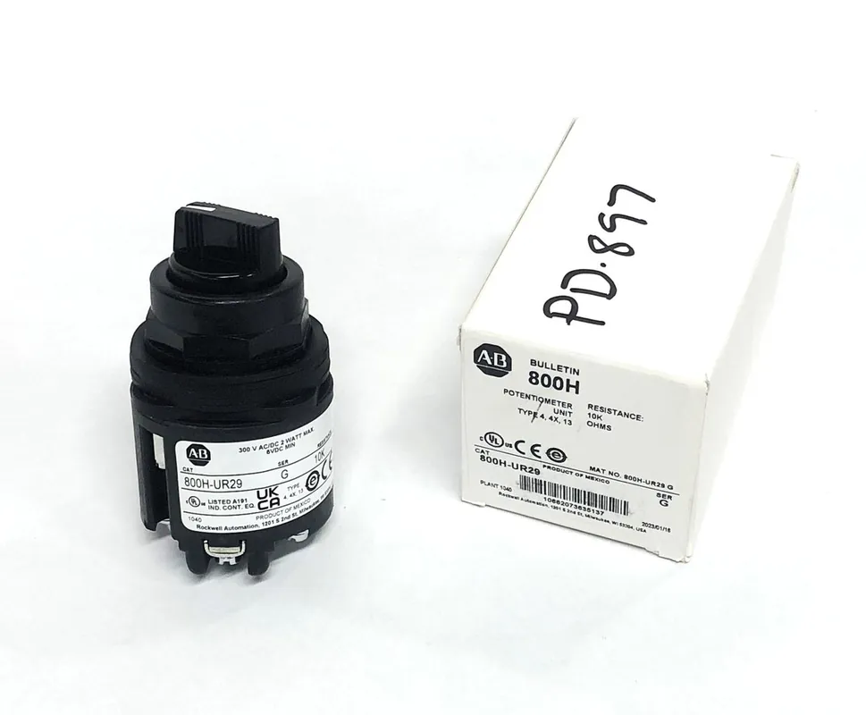 Allen-Bradley Series G Type 4, 4X, 13 Potentiometer Unit 800H-UR29 NOS