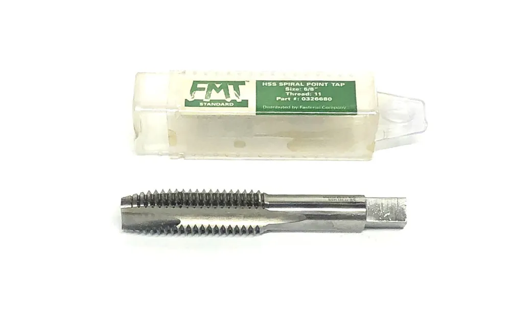 FMT 5/8 Inch 11 Thread 3 Flute HSS Spiral Point Tap 0326680 NOS