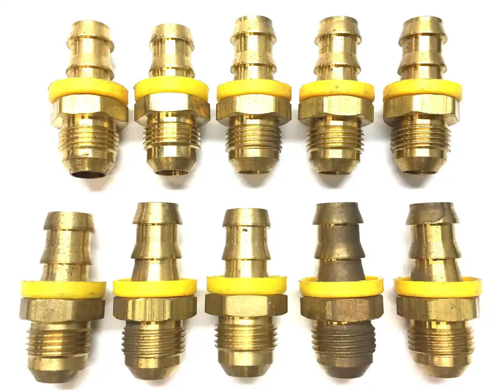 Unbranded 1.98" Brass 3/4" Hose Barb x 3/4" MNPT Fitting [Lot of 10] NOS