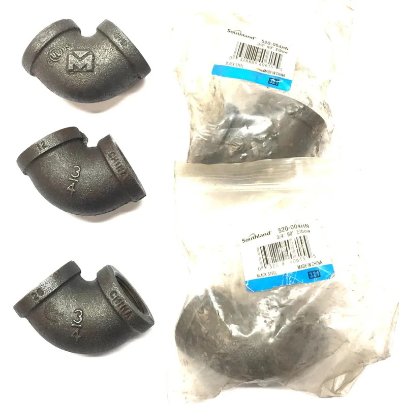 Southland 3/4" 90-Degree Black Steel Elbow 520-004HN [Lot of 5] NOS