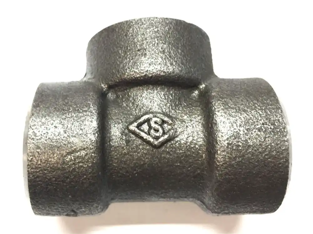 Shakti 1/2" Cast Iron Threaded Tee A105N NOS