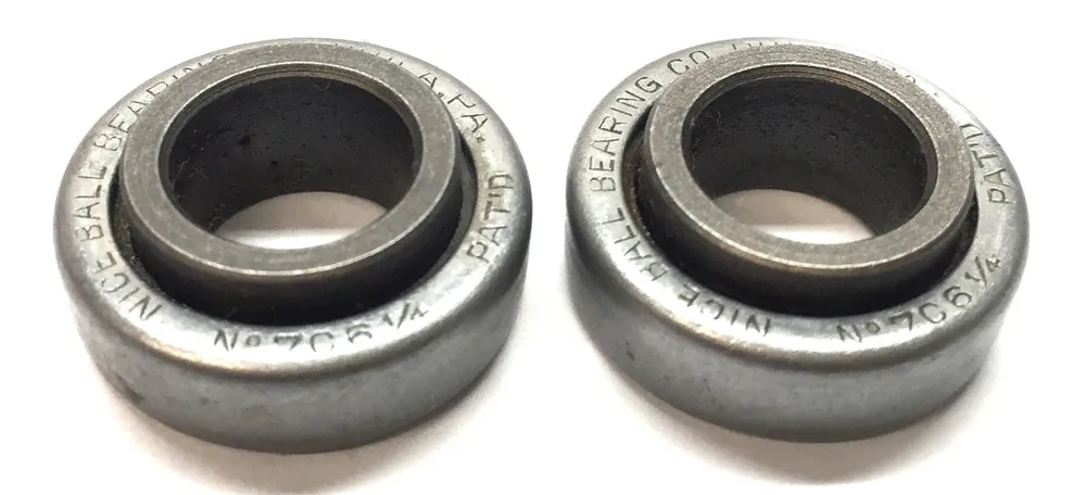 NICE Ball Bearing Co. Double-Roller Ball Bearing 706-1/4 [Lot of 2] NOS