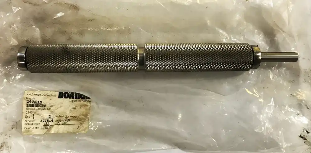 Dorner 10 inch Series Conveyor Belt Spindle Drive (with End Bearings) 240610 NOS