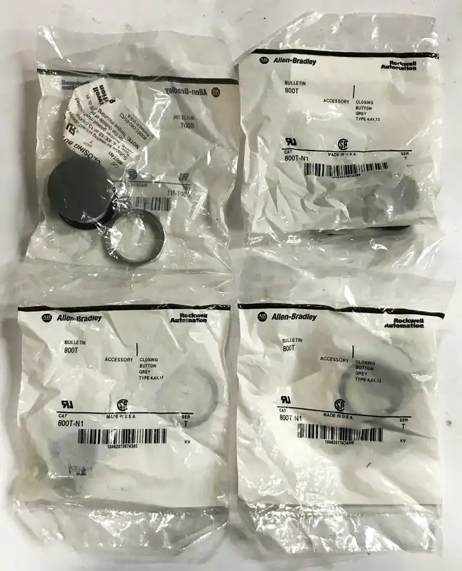 Allen-Bradley Grey Closing Button 800T-N1 [Lot of 4] NOS