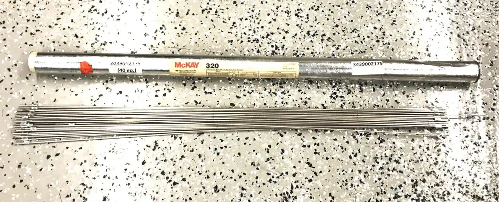 McKay Pack of (40) 1/8" Diameter Stainless Steel Solid Welding Wire 320 NOS