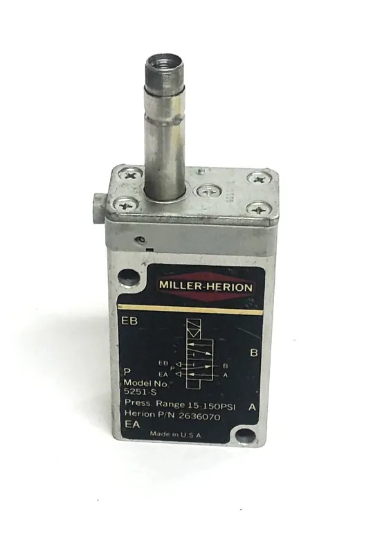 Miller-Herion 5251-S 15-150PSI Solenoid Valve 2636070 USED