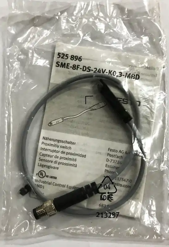 Festo Proximity Sensor (525896) SME-8F-DS-24V-K0,3-M8D NOS