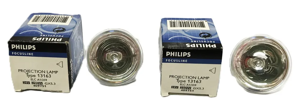 Philips Clear Focusline Projection Lamp 13163 [Lot of 2] NOS