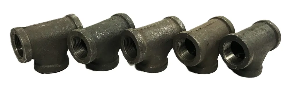 Unbranded 3/4 inch Female Tee Pipe Fitting [Lot of 5] NOS