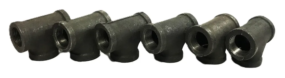 Unbranded 3/4 inch Female Tee Pipe Fitting [Lot of 6] NOS