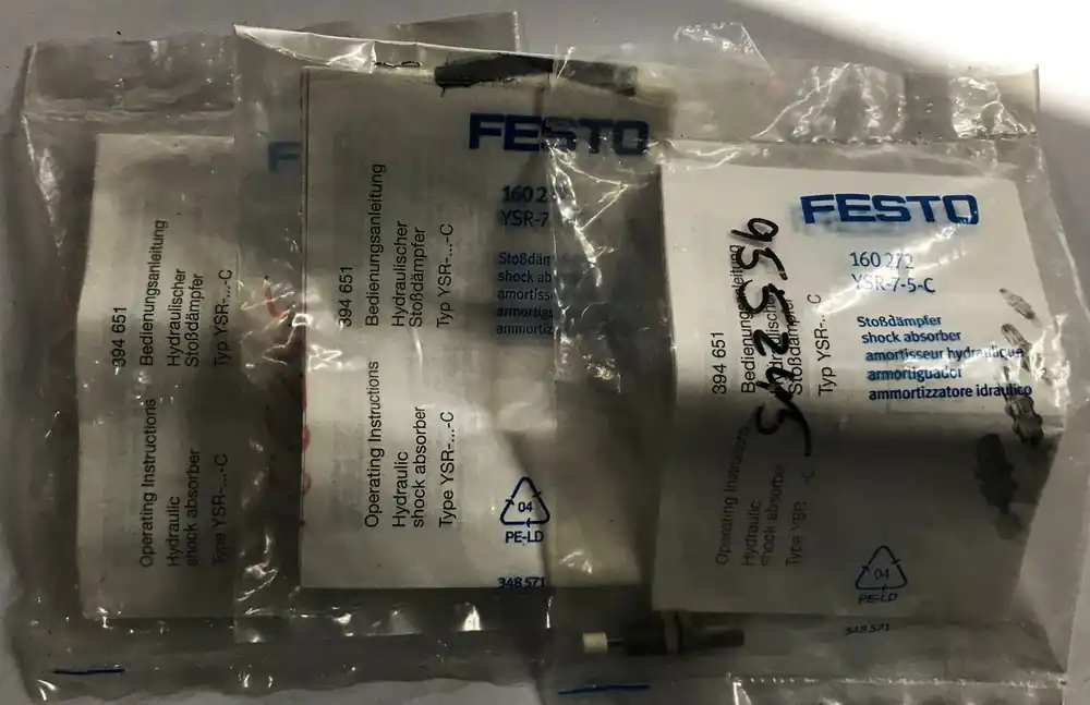 Festo Pneumatic Shock Absorber 160272-YSR-7-5-C [Lot of 3] NOS