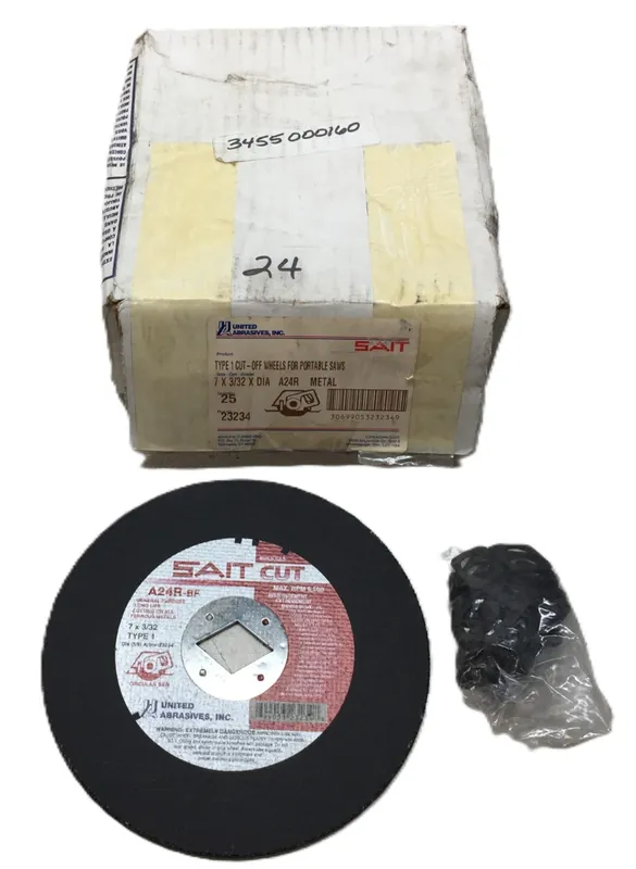 United Abrasives SAIT 7x3/32 (A24R) Metal Type-1 Cut-Off Wheel Box (25pcs) 23234