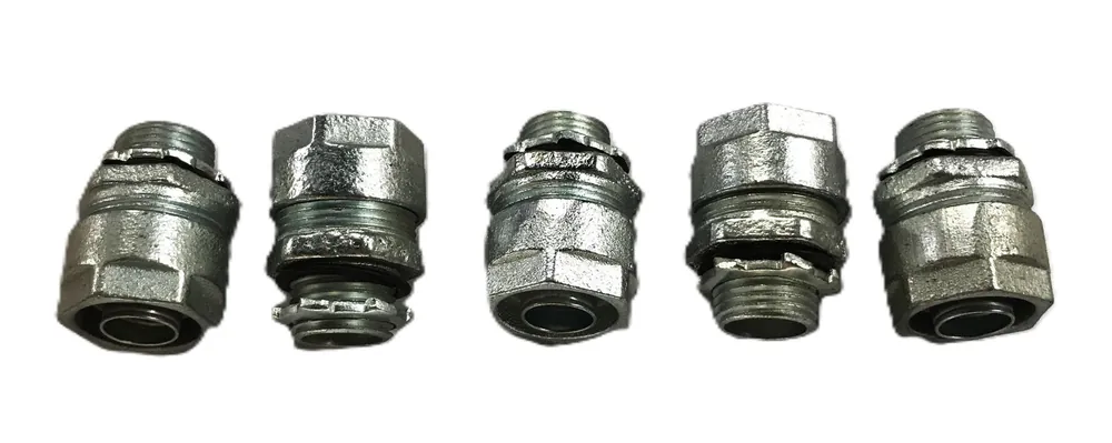 Gedney 1/2 inch Straight Liquid Tight Connector OZD4Q-50 [Lot of 5] NOS