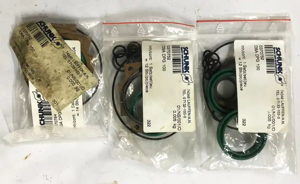 Schunk 12-Piece Seal Kit 0370752-DSA-DPG-100 [Lot of 3] NOS