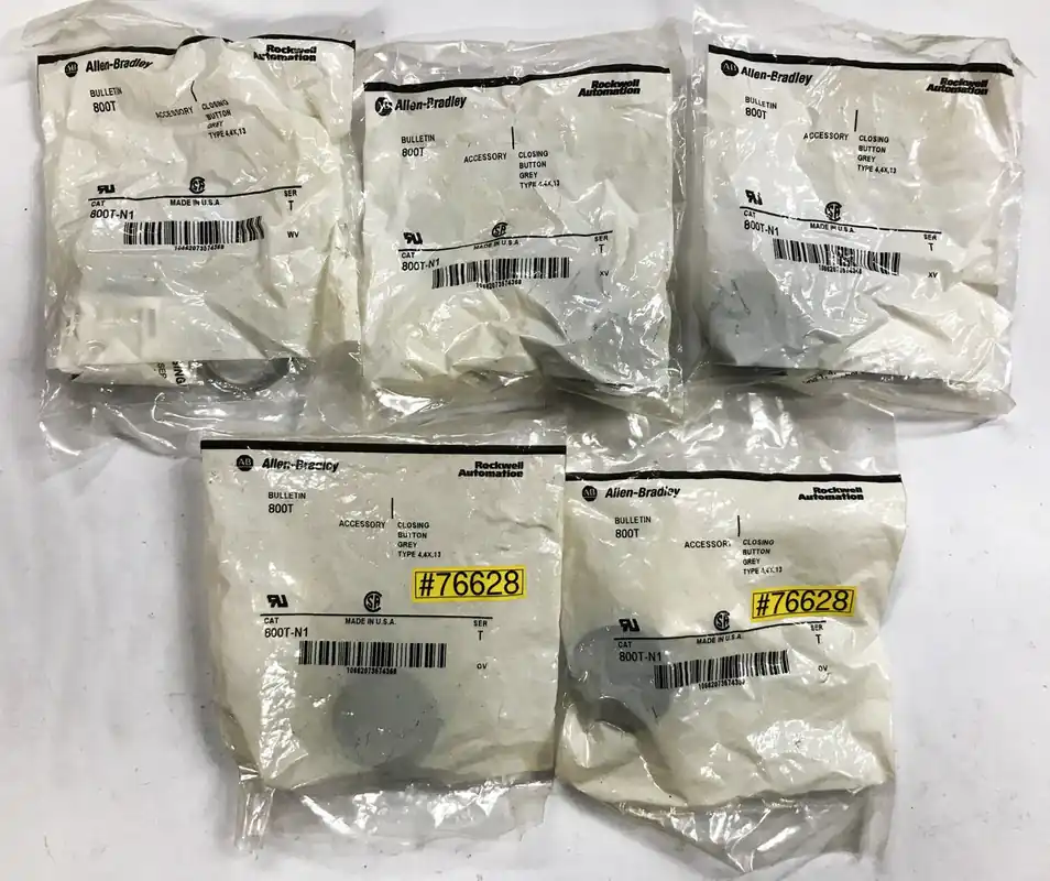 Allen-Bradley Grey Closing Button 800T-N1 [Lot of 5] NOS