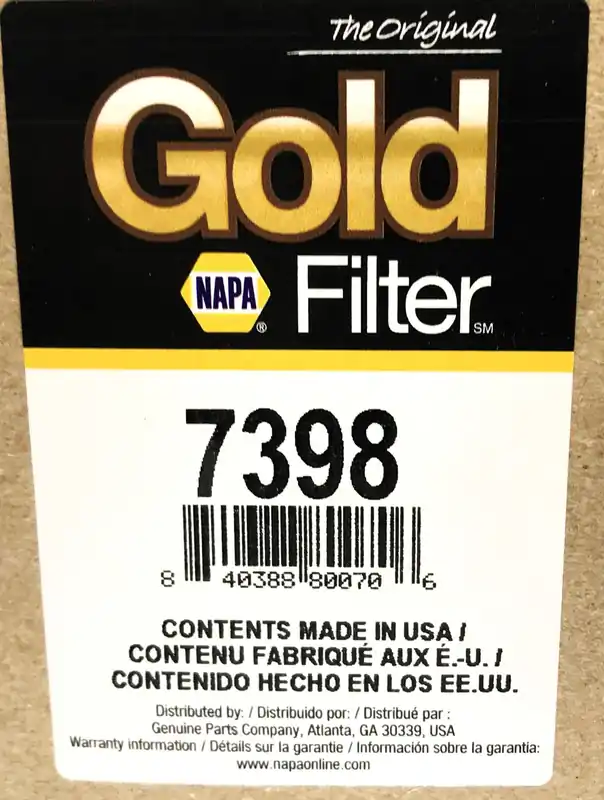 Napa Gold Oil Filter 7398 NOS