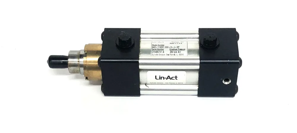 Lin-Act Series A4 250psi Air Cylinder A40-1.50X1.000-3-J-SP (CW485741 A) NOS