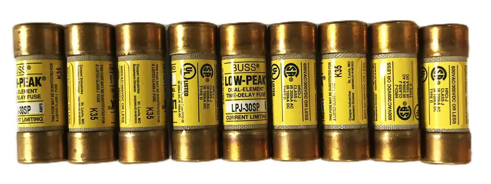 Cooper Bussmann Duel-Element Time-Delay Fuse LPJ-30SP [Lot of 9] NOS