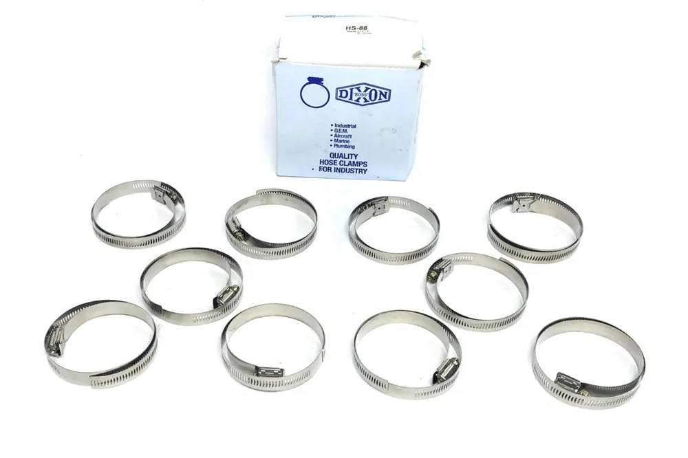 Dixon 3-1/8 to 6 Inch Worm Gear Clamp HS88 [Lot of 10] NOS