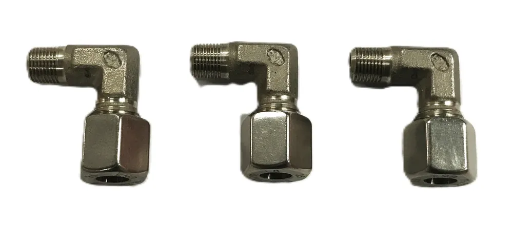 EMB Stainless Steel Compression Elbow Fitting 71-212-L8-35 [Lot of 3] NOS