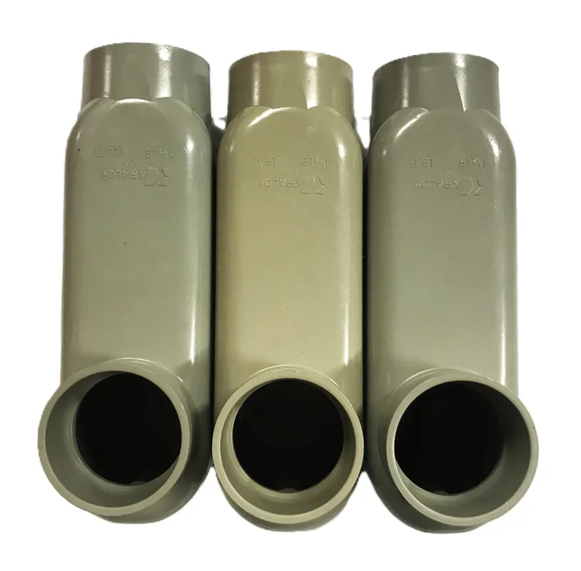 Kraloy PVC 1-1/2 inch Conduit Body with Cover [Lot of 3] NOS