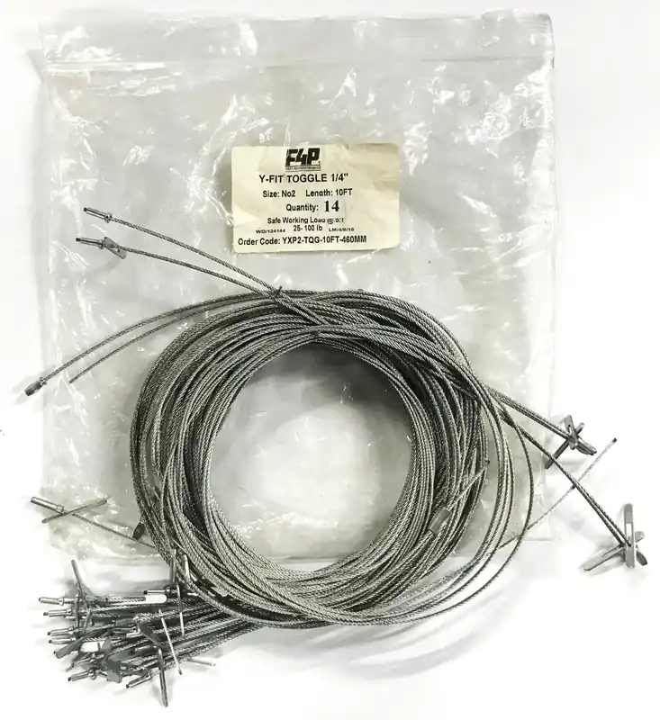 F4P Toggle Express Hanger YXP2-TQG-10FT-460MM [Lot of 14] NOS