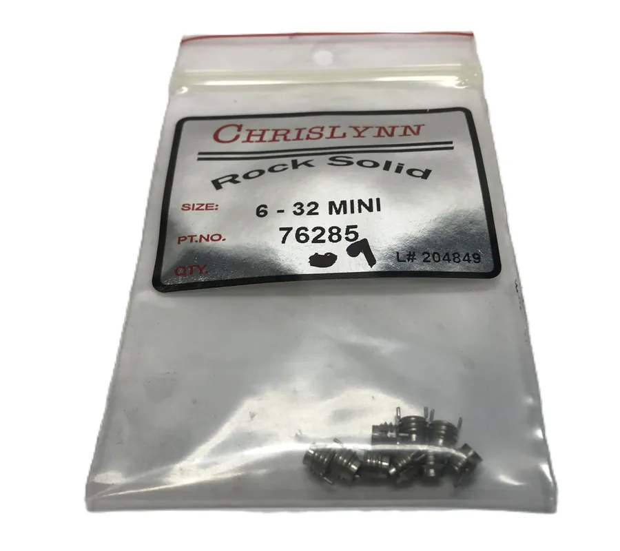 Chrislynn Pack of (9) 6-32 Mini Key Locking Threaded Inserts 76285 NOS