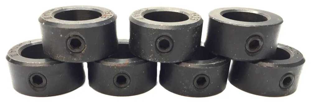 Unbranded .58"/15mm Set Screw Black Oxide Shaft Collar [Lot of 7] NOS