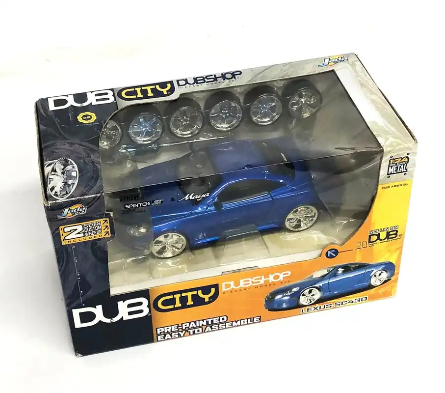 Jada Toys Dub City Dub Shop Lexus SC430 Blue Die Cast Model Car Kit 55987 NOS