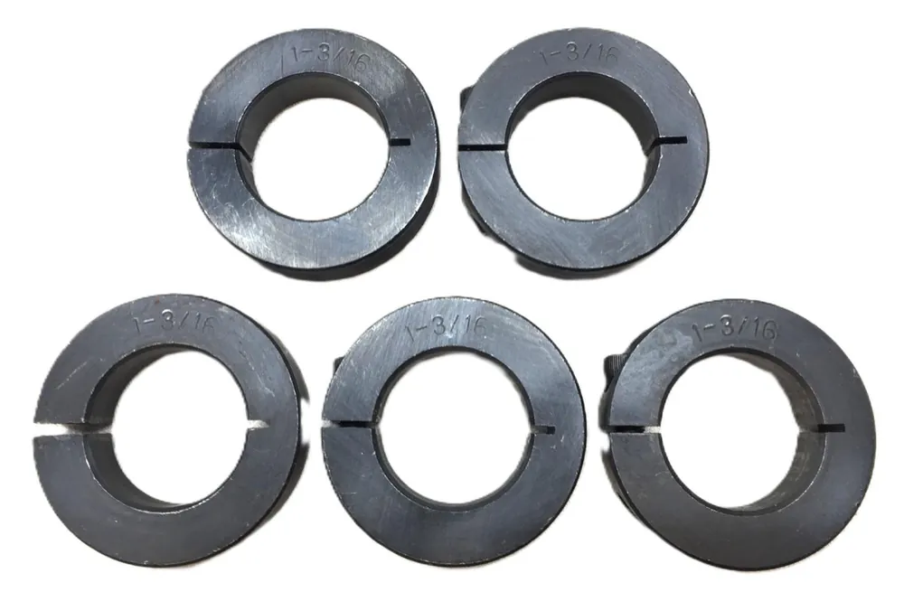 Unbranded 1-3/16" 1-Piece Split Black Oxide Collar w/Set Screw [Lot of 5] NOS
