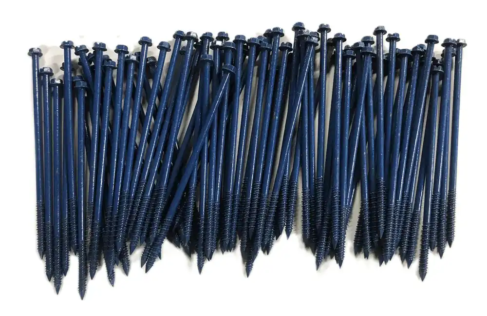 Unbranded 3/16 inch x 6 inch Blue Philips Hex Head Masonry Screw [Lot of 75] NOS