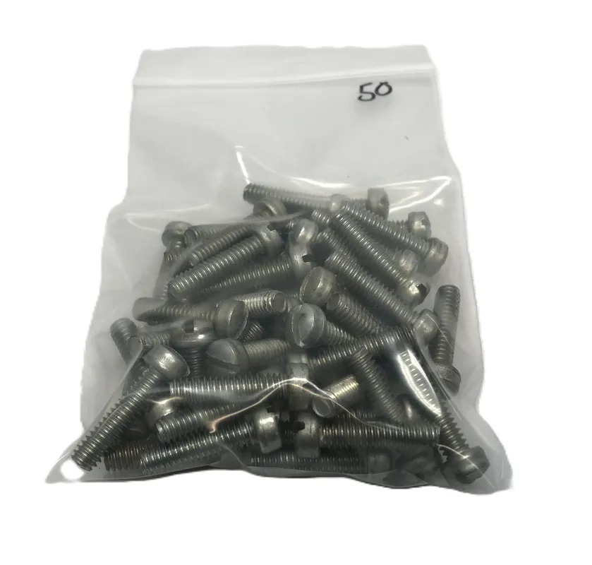 Unbranded 1/4-20 x 1" Slotted Round Head Machine Screw [Lot of 50] NOS