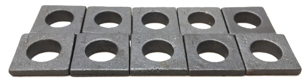 Unbranded Malleable Iron Beveled Square Washer 1/2 [Lot of 10] NOS