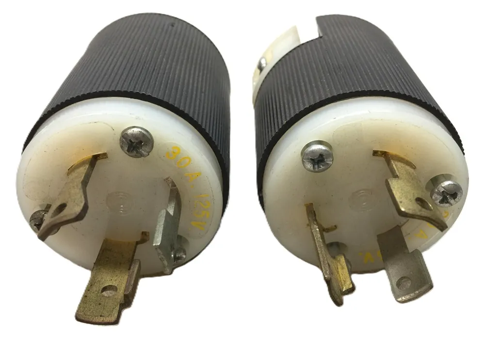 Hubbell 30A/125V Twist-Lock Nylon Male Cord Receptacle [Lot of 2] NOS