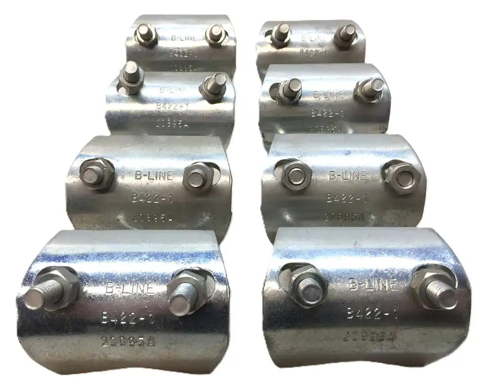 B-Line Zinc Plated Conduit Clamp B-422 (20895A) (Lot of 8) NOS
