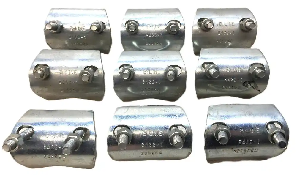 B-Line Zinc Plated Conduit Clamp B-422 (20895A) (Lot of 9) NOS