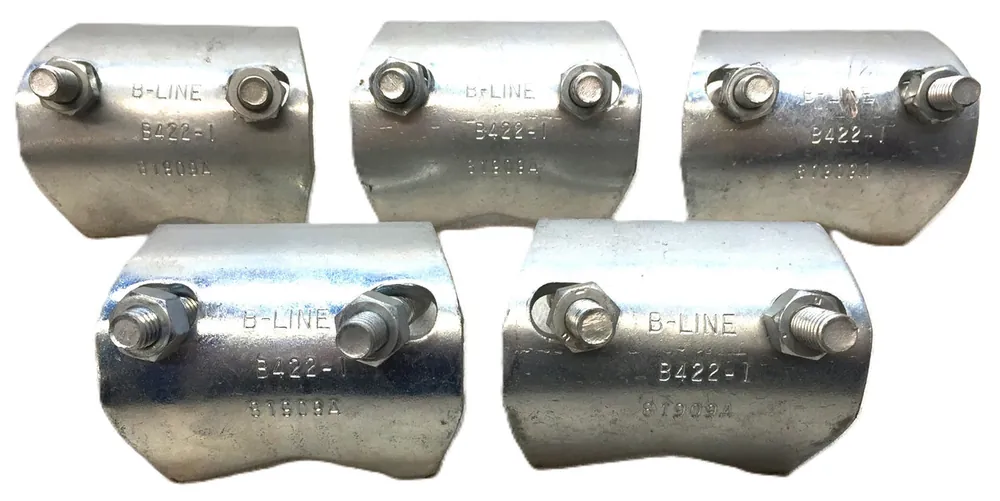 B-Line Zinc Plated Conduit Clamp B-422-1 (81909A) (Lot of 5) NOS