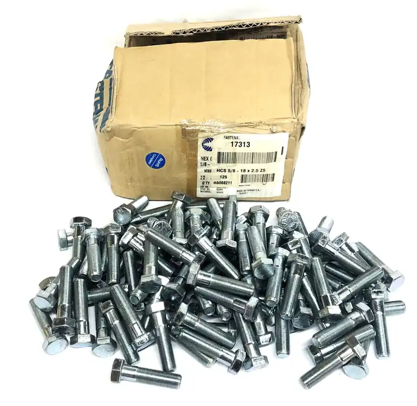 Fastenal Box Of 100 5/8-18x2-1/2 Z5 Hex Cap Screw 17313 NOS