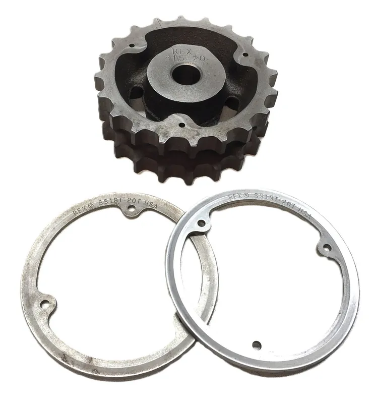Rex Double-Roller Chain Sprocket w/Hardware(2pcs) 815-20 USED