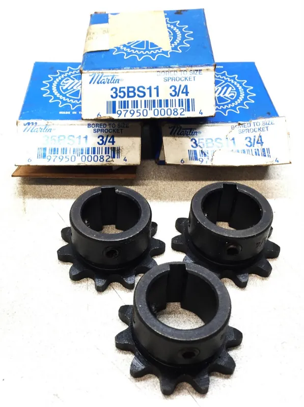 Martin Roller Chain 3/4" Bore Sprocket 35BS11 [Lot of 3] NOS