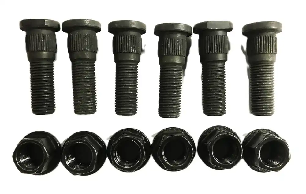 Total Source 2 inch Wheel Stud and Nut HY1465795/LP4019-1020 [Lot of 6] NOS