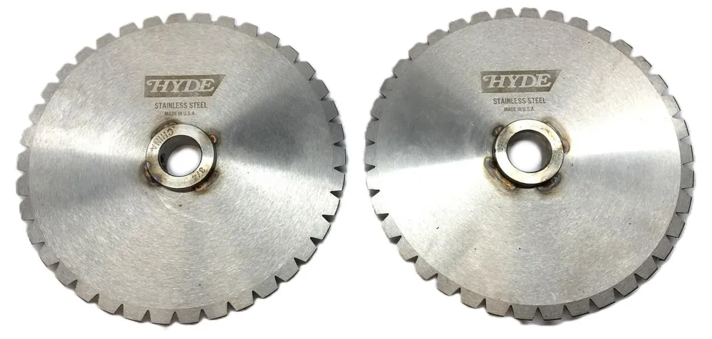 Hyde 6" x 3/4" Bore Stainless Steel Swooping Tooth Circular Blade [Lot of 2] NOS