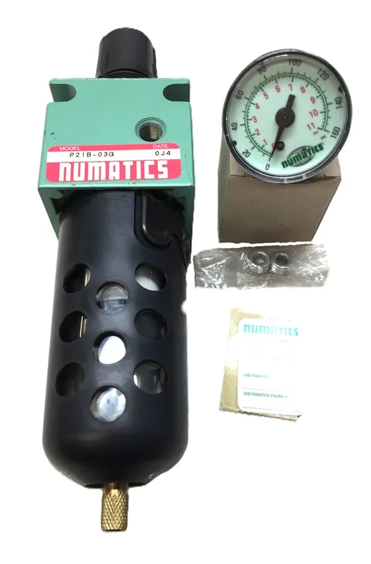Fedco Numatics Pneumatic Filter and Regulator Assembly P21B-03G NOS