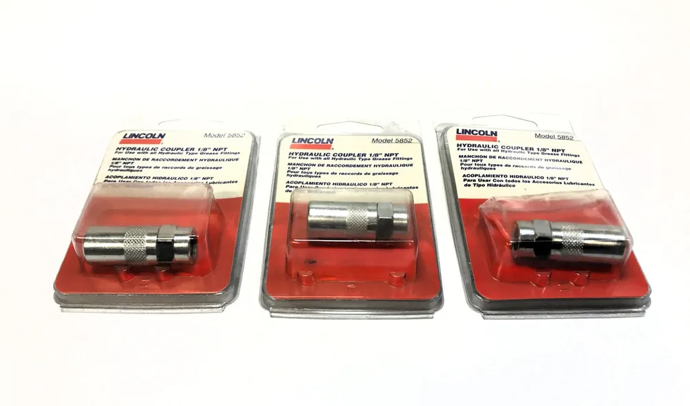 Lincoln 1/8" NPT Hydraulic Coupler 5852 [Lot of 3] NOS