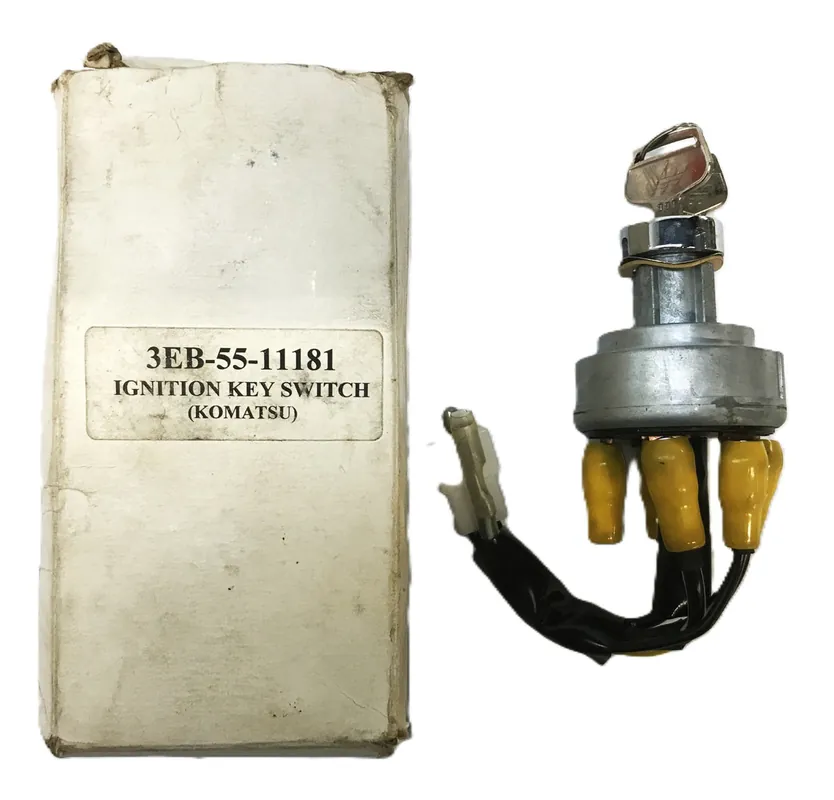 Komatsu Ignition Switch with 2 Keys 3EB-55-11181 NOS