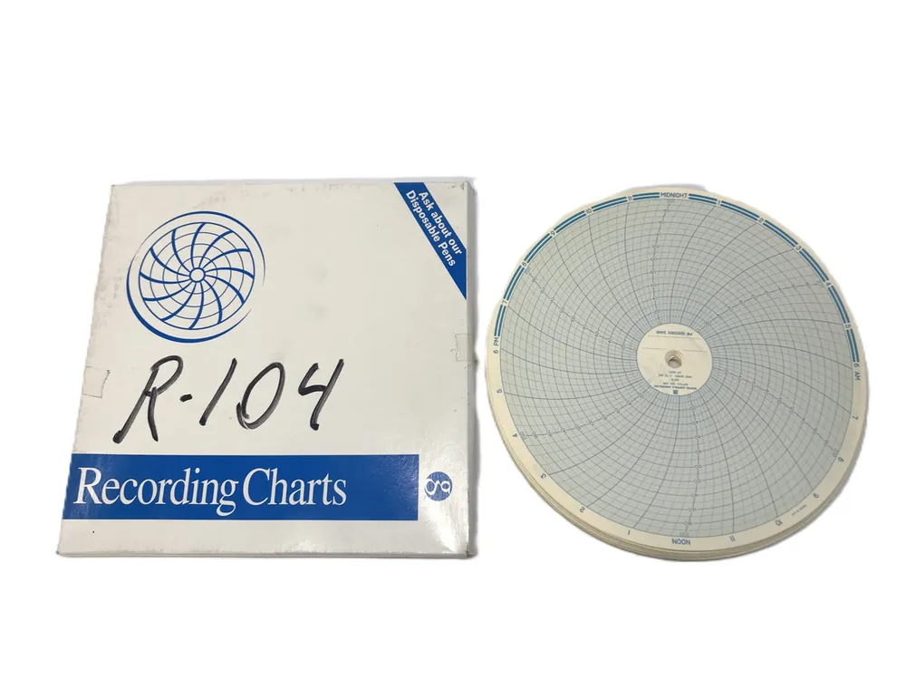 Graphic Controls Pack of (95) 24 Hour Round Recording Charts 01109412 NOS