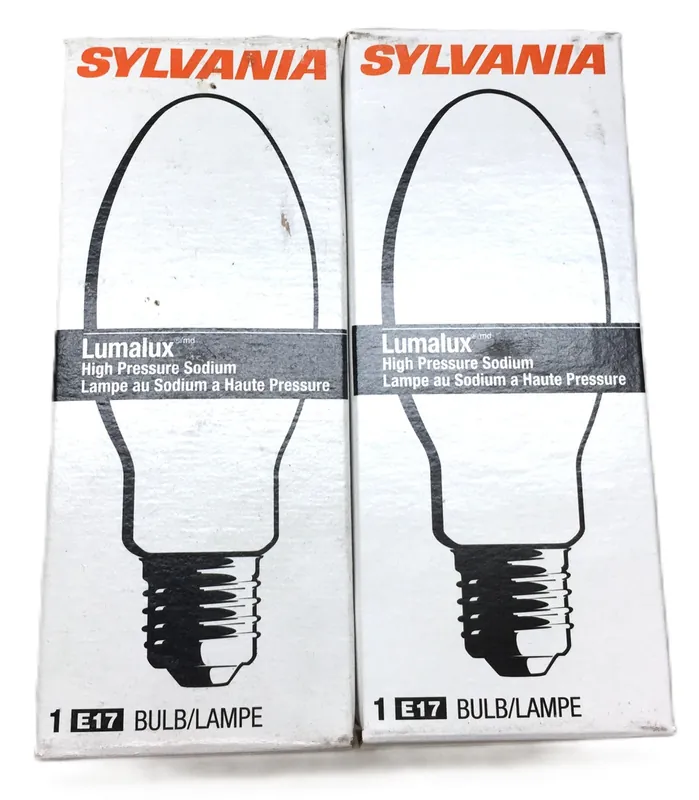 Sylvania Lumalux High Pressure Sodium Bulb E17 (LU100) [Lot of 2] NOS