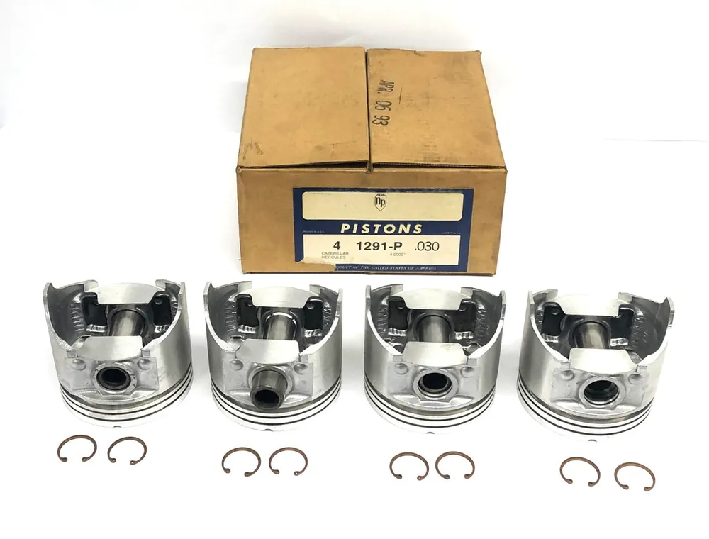 NP 4 Inch Piston Set 4 1291-P .030 NOS