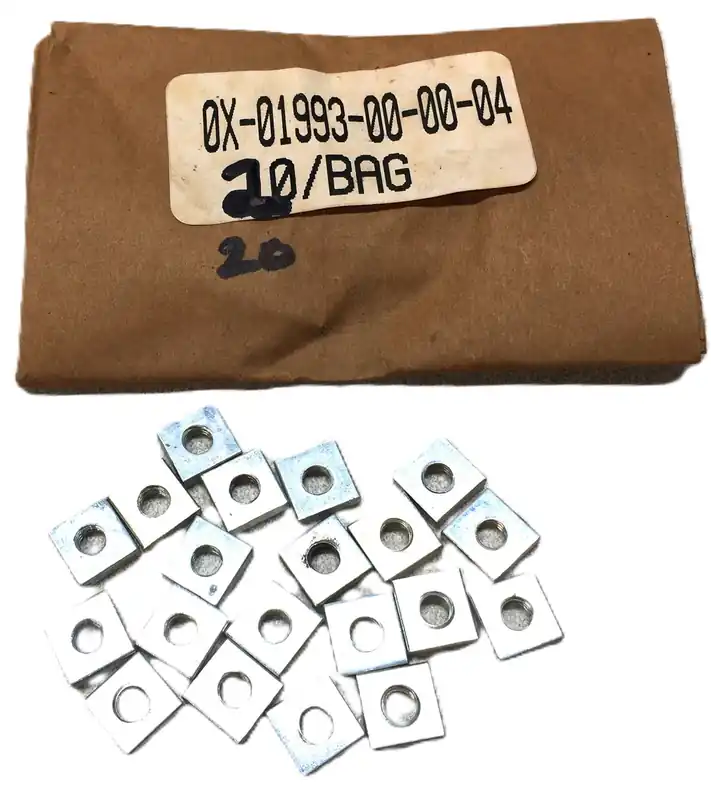 Industrial Spare Steel Square Flat Nut 0X-01993-00-00-04 [Lot of 20] NOS