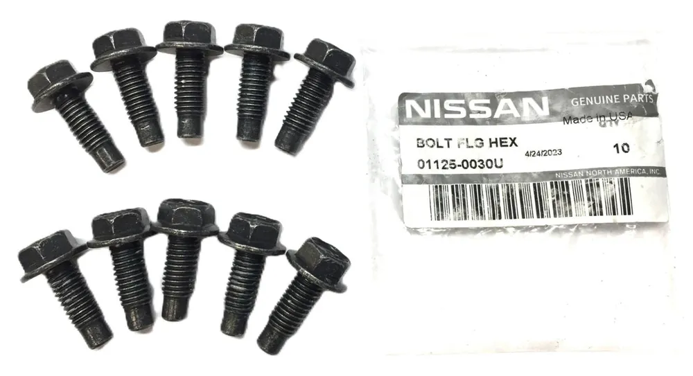 Nissan Bumper Brace Bolt 01125-0030U [Lot of 10] NOS
